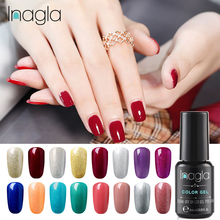 Inagla One Step Gel Nail Polish Pure Colors 8ml Soak Off Manicure UV Gel Varnish DIY Nail Art Lacquer Decoration for Nails 2024 - buy cheap