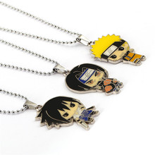 Anime Cartoon Naruto Sasuke Uchiha Itachi Figure Metal Pendant Necklace Cosplay Statement Jewelry Collar HC12047 2024 - buy cheap