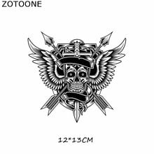 ZOTOONE Heat Transfer Vinyl Skull Patch Iron On Transfers For Clothes T-shirt Punk Rock Wings Patch Stickers DIY Thermal Press E 2024 - buy cheap