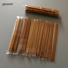 QZLKNIT 15 Размеров 20 см, двойные заостренные вязальные спицы из карбонизированного бамбука, свитера, вязаные перчатки и носки, гладкая иголка для рукоделия 2024 - купить недорого