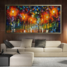 Modern Abstract City Stree Landscape Knife Hand Painted Painting Picture Cuadros Canvas Wall Art For Bed Room Unframed PR1048 2024 - buy cheap