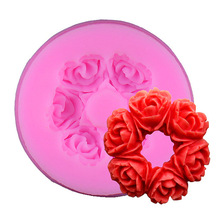 Nova 6 Rosas Flor Formas De Cozimento De Silicone Bolo de Chocolate Fondant Sugar Craft DIY Ferramentas de Molde de Silicone para Bolos 2024 - compre barato