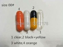 00# 1,000pcs Clear/White/Orange/Black-Yellow Hard Gelatin Empty Capsule Size 00, (joined or seperated empty capsules) 2024 - buy cheap