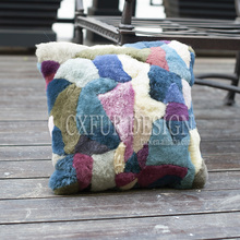 Free Shipping CX-D-41 New Products Fashion Patchwork Genuine Lamb Sheep Fur Seat Cushion Cover 2024 - buy cheap