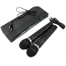 Sistema de micrófono inalámbrico de mano, receptor profesional, Dual 2 micrófonos 2024 - compra barato