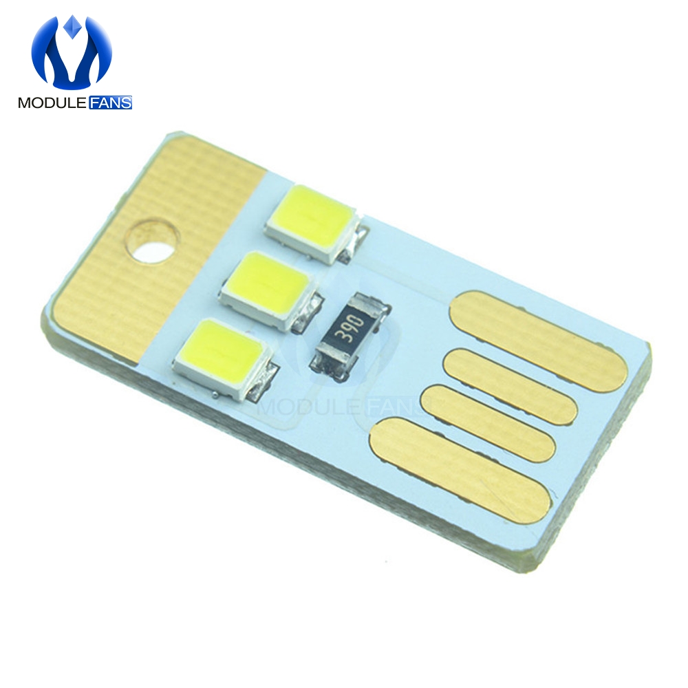 3-5V USB 8 LED Night Light Lamp Bulb Portable Mini Pocket Card Key Chain Supply 