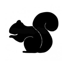 10*8.5CM SQUIRREL Cute Animal Car Stickers Decals Motorcycle Accessories Car Styling Black/Silver C2-0230 2024 - buy cheap