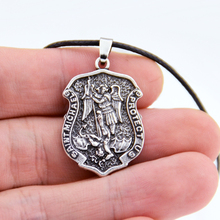 12pc st. michael proteger-nos pingente colar para mulheres homens talismã amuleto colar espírito jóias 2024 - compre barato