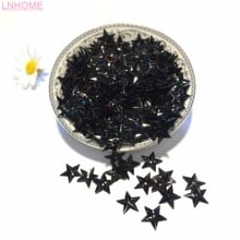 50g/lot 15mm Star Sequins Cup Loose Paillettes Wedding Crafts Kids DIY Accessories With 1 Middle Hole Laser Black 2024 - buy cheap