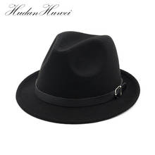 Brand Wide Brim Men Fedora Hats Jazz Caps Felt Bowler Hat Gorras Casquette Woolen Brief Cap chapeau MNBJB003 2024 - buy cheap