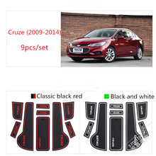 Car Anti Slip Mats Door Slot Pad 3D Rubber Mat Cup Cushion Dust mat Gate Slot Mat For Chevrolet Cruze 2009-2014 Car Accessories 2024 - buy cheap