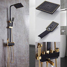Shower faucet Bathtub Faucet Sets Bathroom Luxury black Golden shower mixer with bidet shower antique gold shower set bathroom 2024 - buy cheap