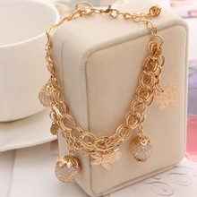 Hesiod New Exquisite Butterfly Multiayers Beads Net Charm Bracelet Gold Bracelets For Women Pendant Ball Bracelets Brand Jewelry 2024 - buy cheap