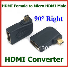 50 шт., переходник HDMI «Мама»-Micro HDMI «папа» под углом 90 градусов 2024 - купить недорого