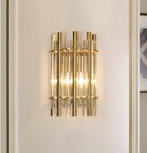Lámpara de cristal para decoración de pared, luz moderna de lujo para sala de estar, dormitorio, cabecera, simple y creativa 2024 - compra barato