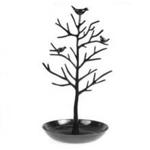Vintage Bird Tree Stand Jewelry Display Holder for Earrings Necklace pendants Color: black 2024 - buy cheap