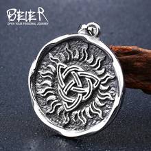 Beier 316L stainless steel Nordic Vikings Triangle fashion Runes Jewelry  Knots Necklaces & Pendants Triquetra jewelry LP294 2024 - buy cheap