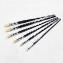 6pcs/Set pig 's bristles oil painting brushes artist gouache acrylic brush pen painting art supplies dotting pen free shipping 2024 - buy cheap