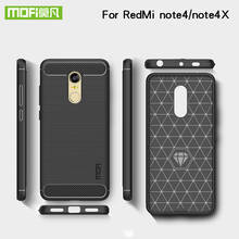 Mofi Phone Case For Xiaomi Redmi Note 4 Case Original Ultra Thin Carbon Fiber Soft Silicone TPU Back Cover Redmi Note 4X 2024 - buy cheap