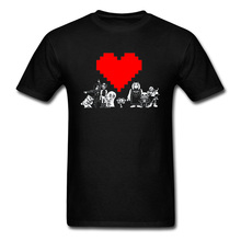 Brand Tshirt Undertale Sans T-shirt 2019 Men Rpg Game T Shirt Cotton Black Pixel Heart Tee Skull Top Halloween Undertale Papyrus 2024 - buy cheap