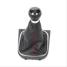 Perilla de cambio de velocidad con Bota de cuero para Volkswagen, Golf 5, Mk5, 2004, 2005, 2006, 2007, 2008, 2009, Jetta 5, Mk5, 2006-2011, novedad, 5/6 unidades 2024 - compra barato