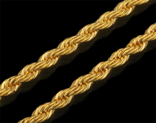 MxGXfam ( 500*5mm) Fashion 24 Yellow Gold Color Necklace Chain  for Free Shipping 2024 - buy cheap