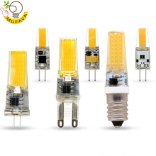 1 unids/lote lámpara LED G4 6W 9W AC/DC 12V AC 220V COB E14 bombilla LED G9 luces de iluminación reemplazar lámpara halógena 2024 - compra barato