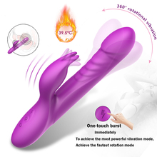 Female Masturbation Silicone Heating Telescopic Rabbit Vibrator Rotating Vibrator G-spot Clitoris Stimulator Sex Toy for Woman 2024 - buy cheap