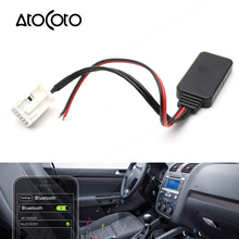 Автомобильный Bluetooth Aux приемник Кабельный адаптер для VW MFD3 RCD RNS 210 310 315 510 радиоприемник стерео аудио вход 12-контактный разъем 2024 - купить недорого