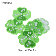 TIANXINYUE Brand Patch 20pcs/lot Clover Embroidered patches iron on patch Motif sew on iron on Applique DIY accessory 2024 - buy cheap