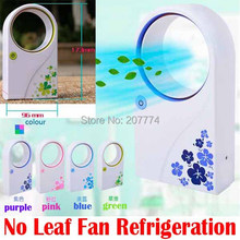 Portable Handheld Mini Air Conditioner Bladeless Fan Desktop W/O No Leaf Air Cooling Fan ultra quiet USB or Battery condition 2024 - buy cheap