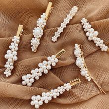 Women Elegant Imitation Pearl Metal Hair Clips Trendy Girls Barrettes Hair Pin Solid New Drop Hair Styling Accessories 2024 - buy cheap