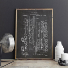 Oboe Instrument Patent Orchestra Wall Poster Print Music Room Decor Vintage Blueprint Canvas Painting Music Gift idea Decoration 2024 - buy cheap