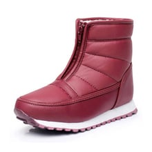 Winter Boots Woman Slip On Female Plush Velvet Fur Warm Winter Shoes Ankle Snowboots Lady Warm Short Snow Boots Shoes 2024 - buy cheap