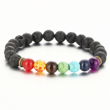 8mm Handmade Lava Stone Beads Bracelet Men Strand Bracelets For Women Men Jewelry Charm Cuff Wristband Adjustable 2024 - buy cheap