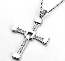 FAST and FURIOUS Dominic Toretto Cross S925 Sterling Sliver Pendant Necklace Big Size Pendant Christmas Gift Zirconia Jewelry 2024 - buy cheap