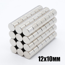 20pcs 12x10mm Neodymium magnet 12x10 Rare Earth small Strong Round permanent2*10mm fridge Electromagnet NdFeB nickle magnetic 2024 - buy cheap