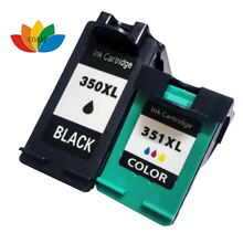 2x Refilled ink cartridge for hp 350XL 351XL CB337EE CB338EE PhotoSmart C4472 C4473 C4480 C4483 C4485 2024 - buy cheap