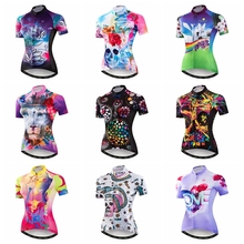 Camisa de ciclismo feminino bicicleta jerseys manga curta mtb topo maillot pro equipe verão corrida estrada montanha esportes camisa respirável vermelho 2024 - compre barato