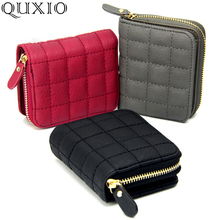 Fashion Short Plaid Wallets For Women 2019 New PU Leather Female  Red Purse Lady Zipper Coin Purse Card Holder Mini Wallet ZF001 2024 - buy cheap