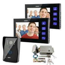 Monitor com tela e vídeo para porta, campainha com 7 modos de toque para segurança doméstica, fechadura eletrônica, intercomunicação 2024 - compre barato