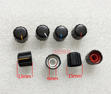 60pcs rotary potentiometer plastic knob cap / mixer console volume audio switch knob knurling shaft / flower shaft 6mm 13*15mm 2024 - buy cheap