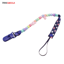 Infant Pacifier Chain Baby Chupeta Clip Colorful Dummy Holders Toddler Soother Candy Color Nipple Teat Mouth Care Teether T0624 2024 - buy cheap