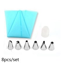 8PCS/Set Silicone Pastry Bag Nozzles Tips DIY Icing Piping Cream Reusable Pastry Bags +6 Nozzle Set Cake Decorating Tools 2024 - buy cheap