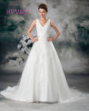 Vintage Wedding Dresses A-line V-neck Tulle Appliques Lace Beaded Cheap Boho Wedding Gown Bridal Dresses Vestido De Noiva 2024 - buy cheap