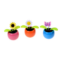 Hot Sale Solar Powered Flip Flap Dancing Flower For Car Decor Automatic Dancing Flower Toy Gift 2024 - buy cheap