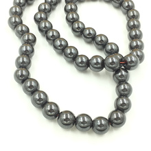 20Pcs Spacer Beads Gunmetal Hematite Loose Round Perles DIY Jewelry Making Findings 10mm 2024 - buy cheap