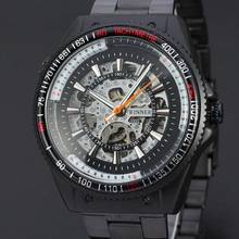 Forsining Black Dial Designer Watches Automatic Mechanical Watch Men Luxury Brand Erkek Kol Saati Skeleton Men's Watch Clock 2024 - buy cheap