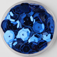 750 pçs grandes lantejoulas redondas 10mm copo de lantejoulas pvc redondo lantejoulas artesanatos acessorios azul escuro confetes spangles 2024 - compre barato