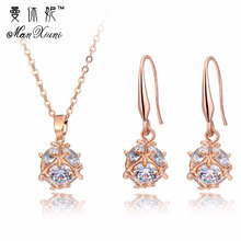 Manxiuni New Arrival jewelry Wedding Earrings Sets brinco Zircon Engagement Earring + Pendant Necklace Set Valentine Gift 2024 - buy cheap